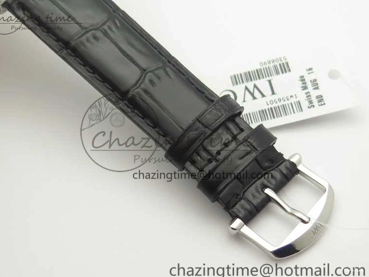 MIROTIME 0210 Durable Portofino Automatic SS MKF 1:1 Best Edition Black Dial On Black Leather Strap MIYOTA 9015 V 7202